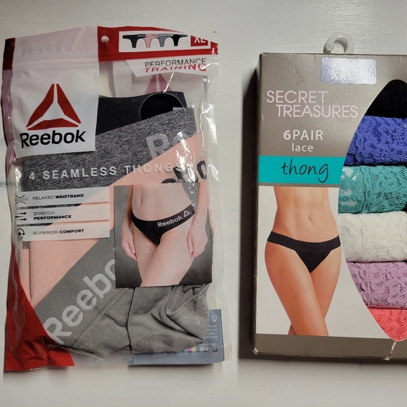 Reebok 4pk Seamless & Secret Treasures 6pk Lace Thongs - Picture 9 of 16